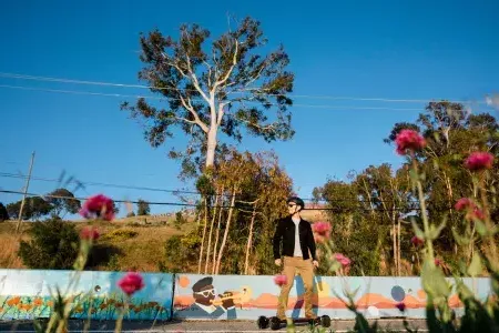 Skateboarder in the Bayview neighborhood.